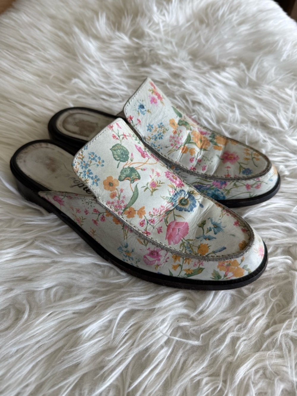 Free People Vida Floral Loafer Mules